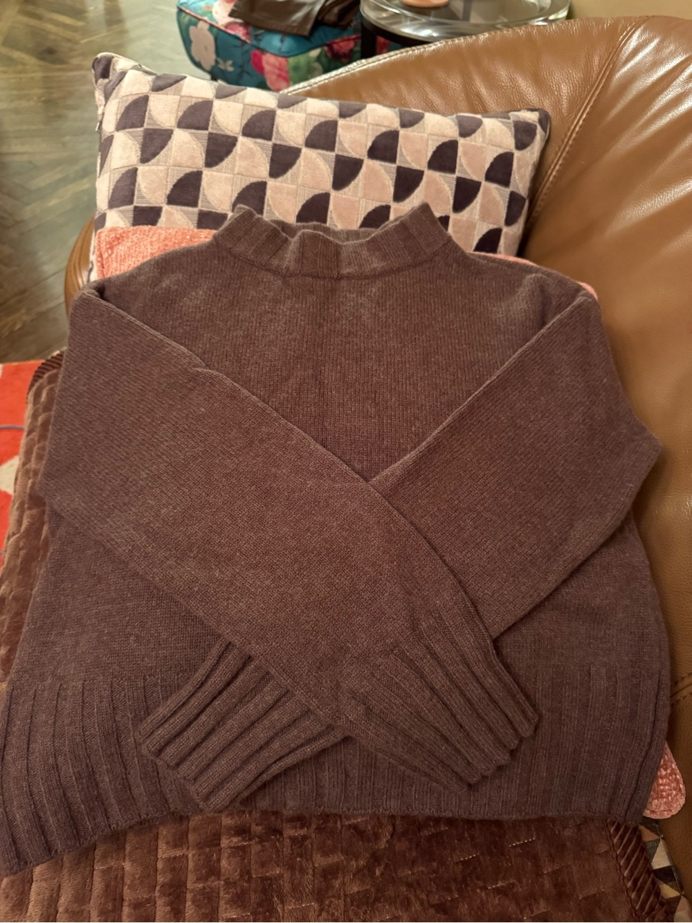Like New! Reformation Women’s 100% Merino Wool Brown Crewneck Sweater - Size M